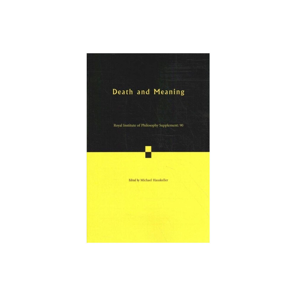 Cambridge University Press Death and Meaning: Volume 90 (häftad, eng)