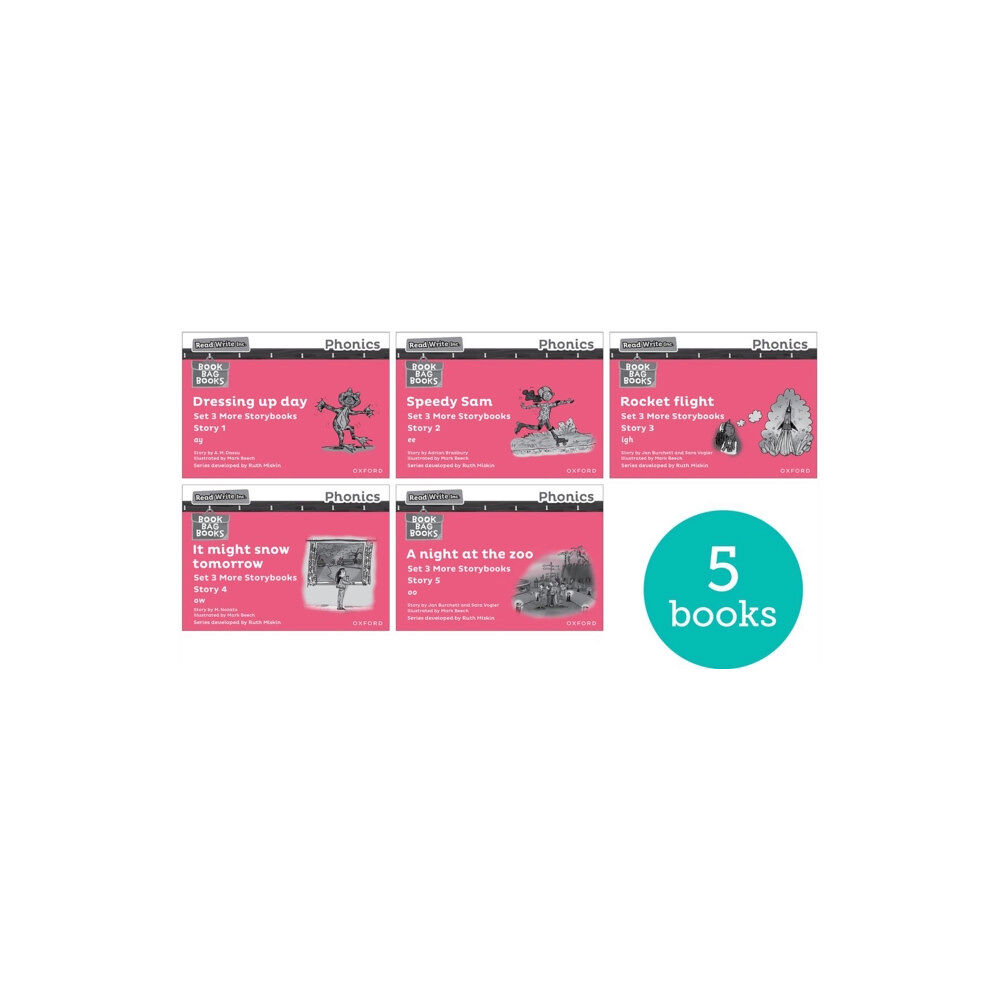 Oxford University Press Read Write Inc. Phonics: Pink Set 3 More Black & White Storybooks (Pack of 5) (häftad, eng)