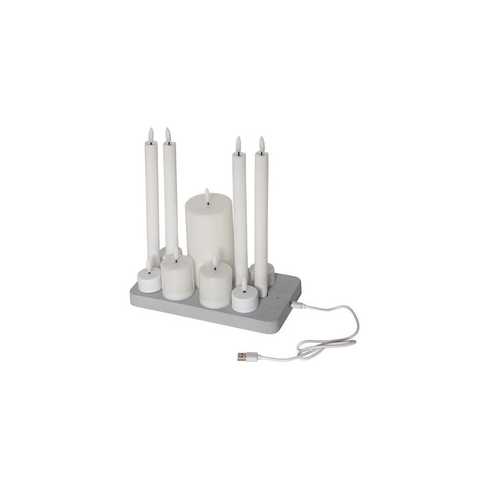 STAR TRADING Ljus STAR T Flamme LED m/laddare mix