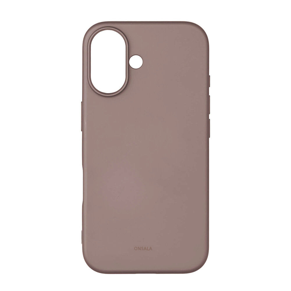 ONSALA Back Sil Touch Recycled MagSerie iPhone 16 Chocolate