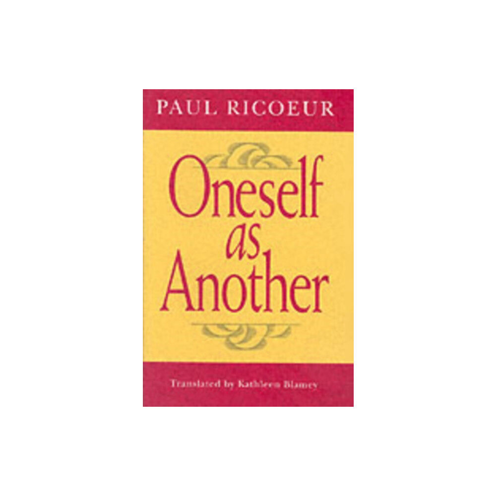 The university of chicago press Oneself as Another (häftad, eng)