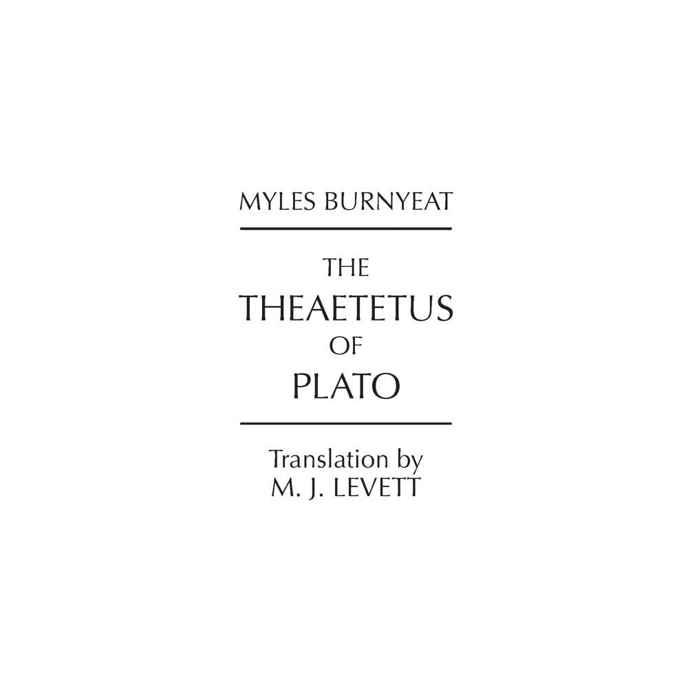 Hackett Publishing Co, Inc The Theaetetus of Plato (häftad, eng)
