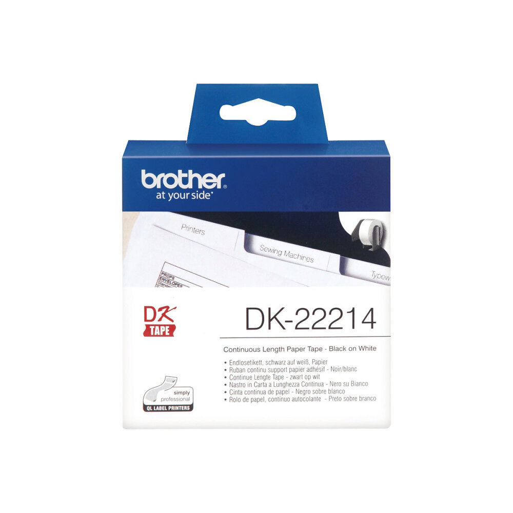 Brother Brother DK-22214 - termiskt papper - Rulle (1,2 cm x 30,5 m)