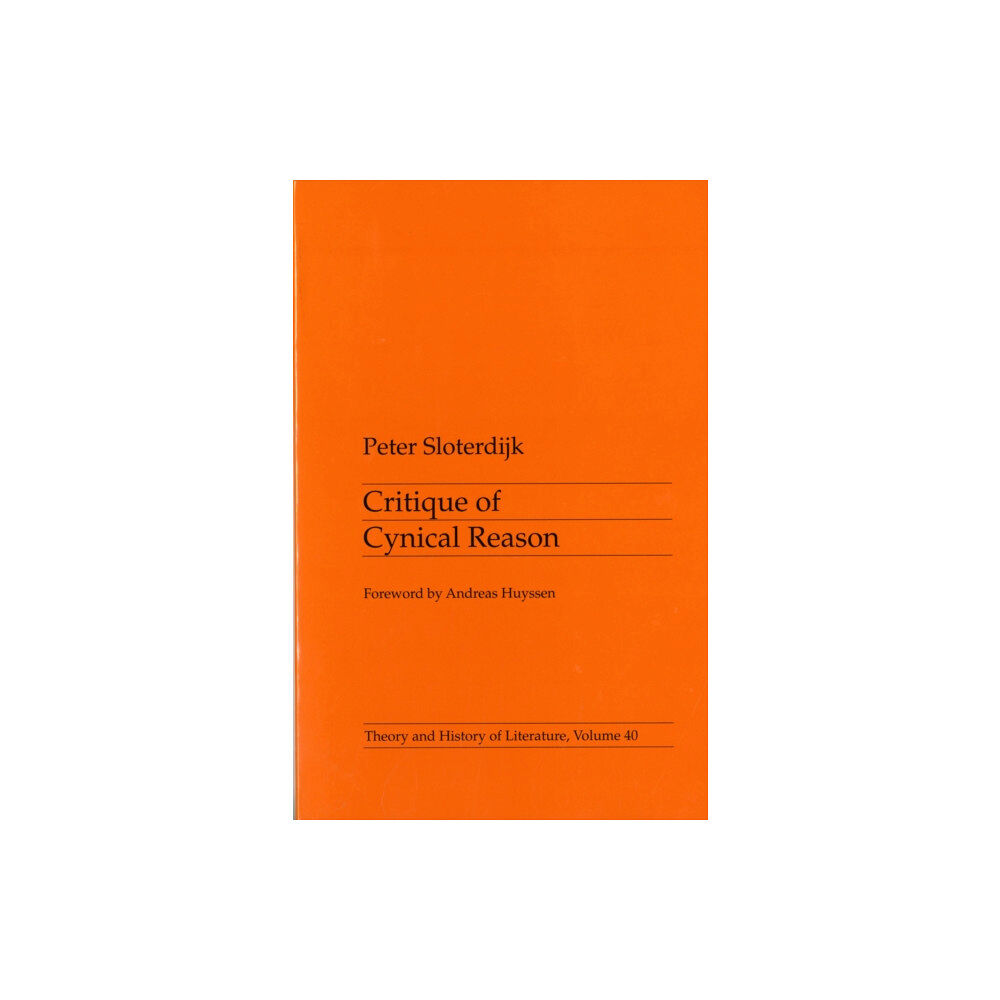 University of Minnesota Press Critique of Cynical Reason (häftad, eng)
