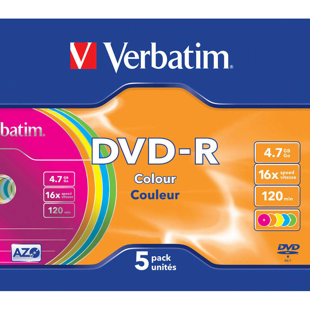 VERBATIM DVD-R 4,7GB 5-pack Slim Case