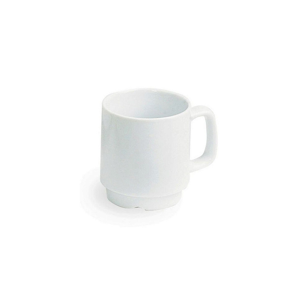 No Brand Kaffemugg med öra porslin 26cl vit 6/fp