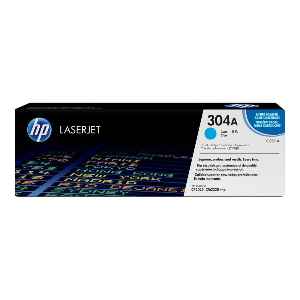 Hewlett-Packard HP 304A - cyan - original - LaserJet - tonerkassett (CC531A)