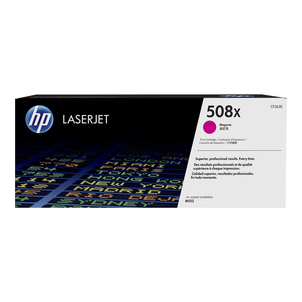 Hewlett-Packard HP 508X - Lång livslängd - magenta - original - LaserJet - tonerkassett (CF363X)