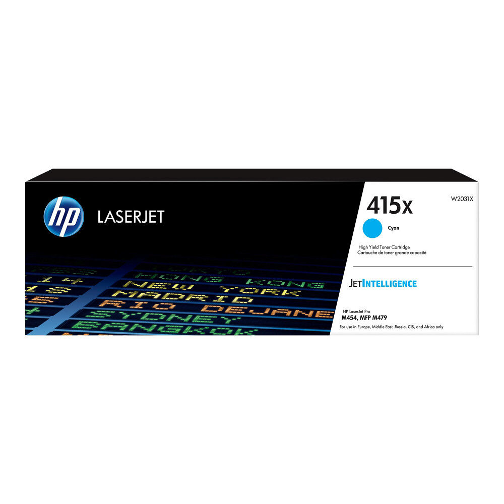 Hewlett-Packard HP 415X - Lång livslängd - cyan - original - LaserJet - tonerkassett (W2031X)