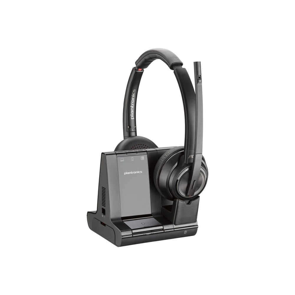 Hewlett-Packard HP Poly Savi 8220 - headset - USB-A via Bluetooth-adapter