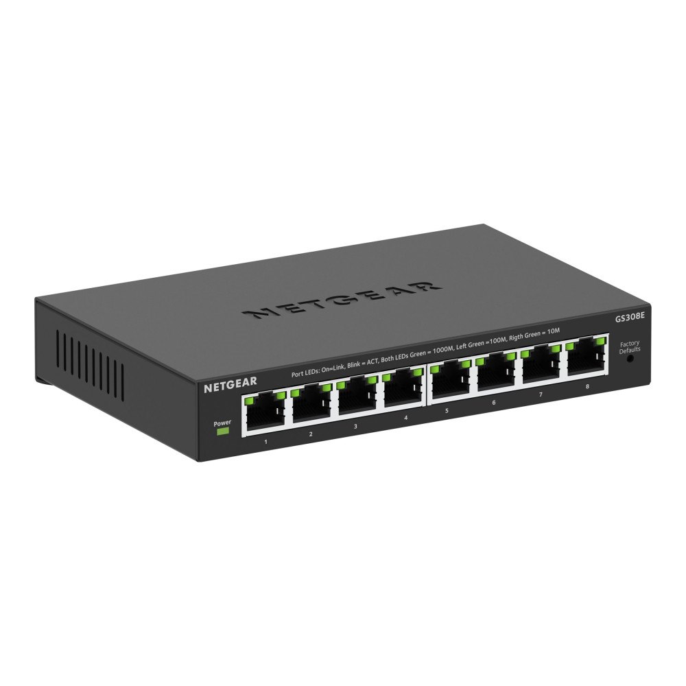 Netgear NETGEAR 300 Series SOHO Plus GS308E - switch - 8 portar - smart