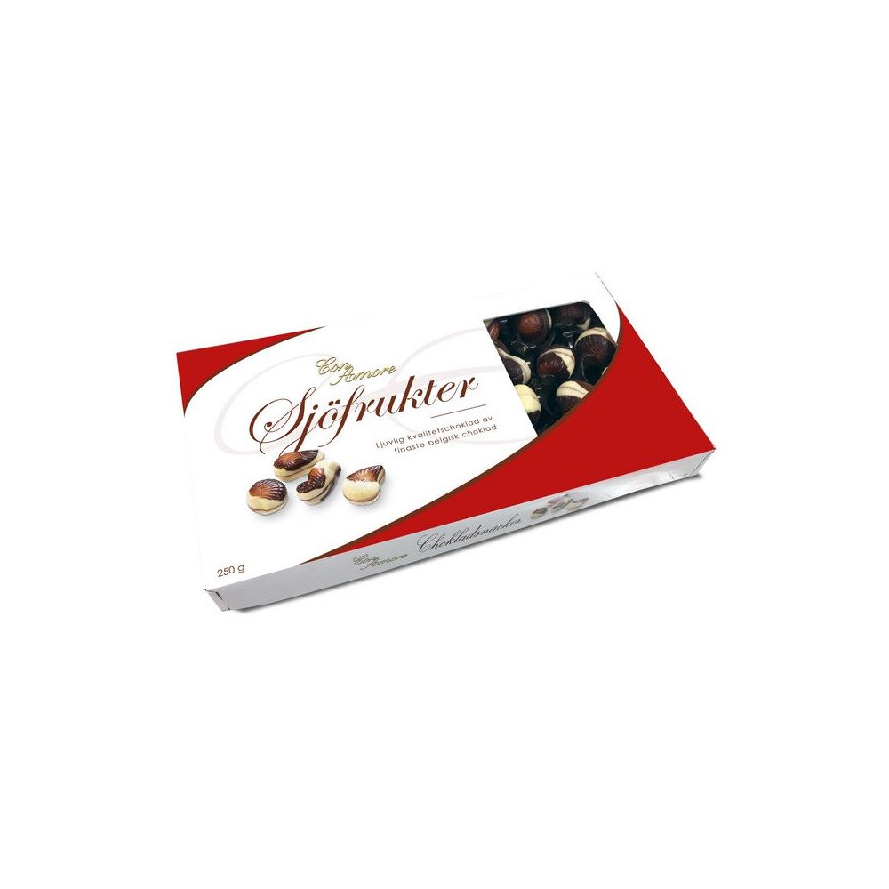 CON AMORE Choklad CON AMORE Sjöfrukter ask 250g