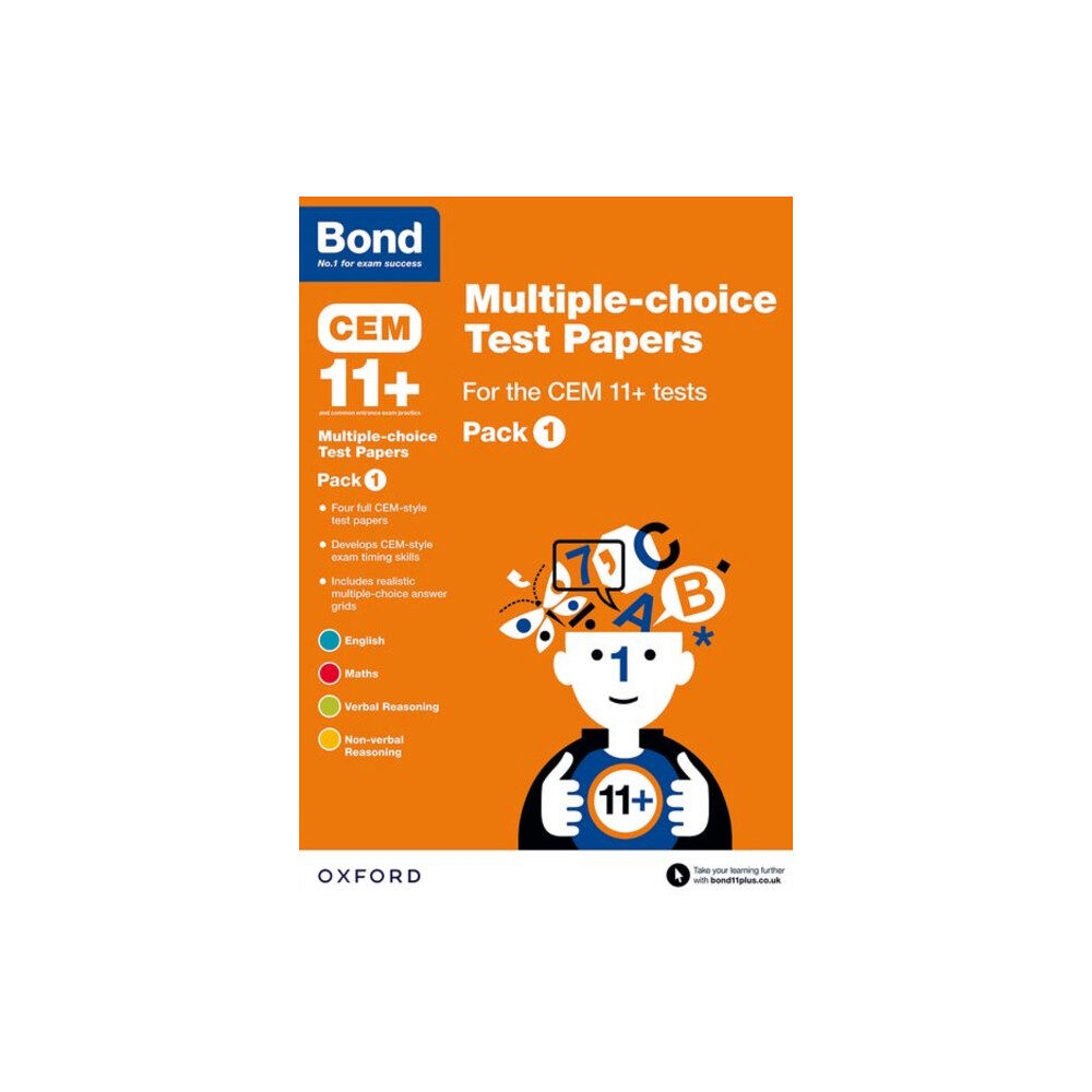 Oxford University Press Bond 11+ Multiple-choice Test Papers for the CEM 11+ Tests Pack 1: Ready for the 2025 Cambridge Select Insight exam (häf...