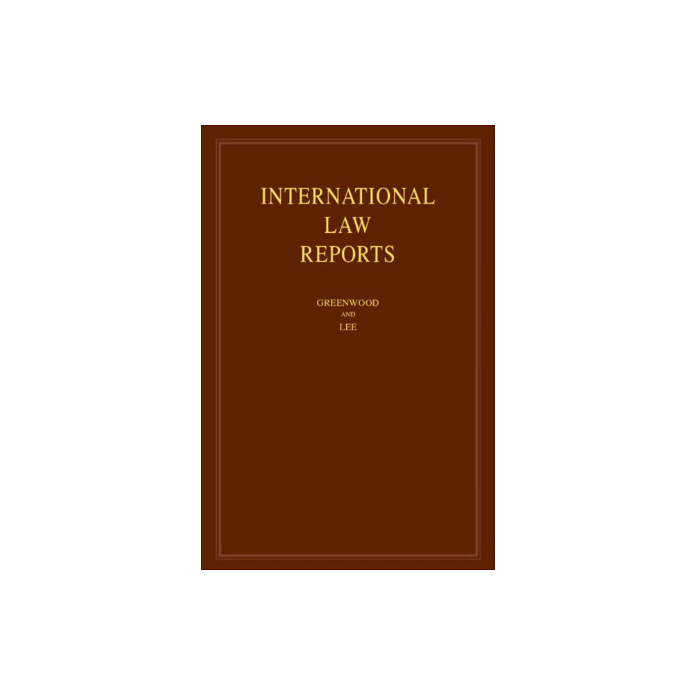 Cambridge University Press International Law Reports: Volume 201 (inbunden, eng)