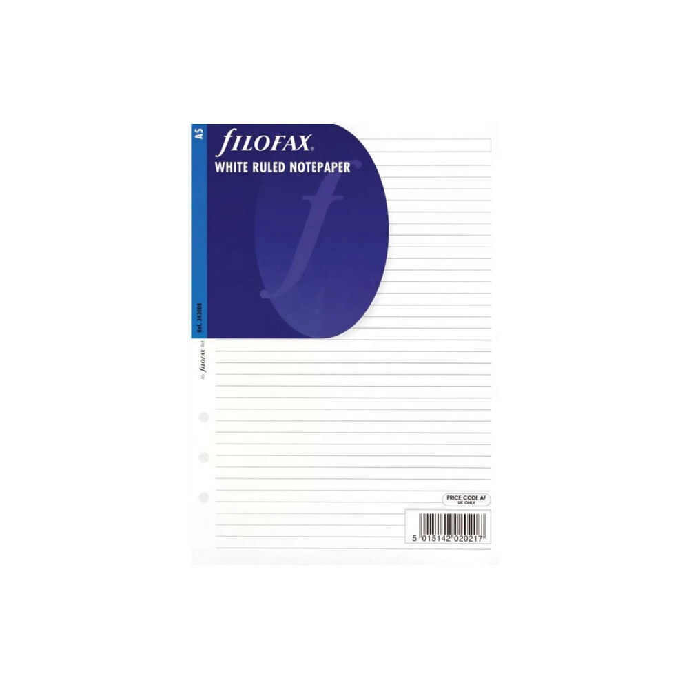 Filofax Filofax A5 white ruled notepaper refill