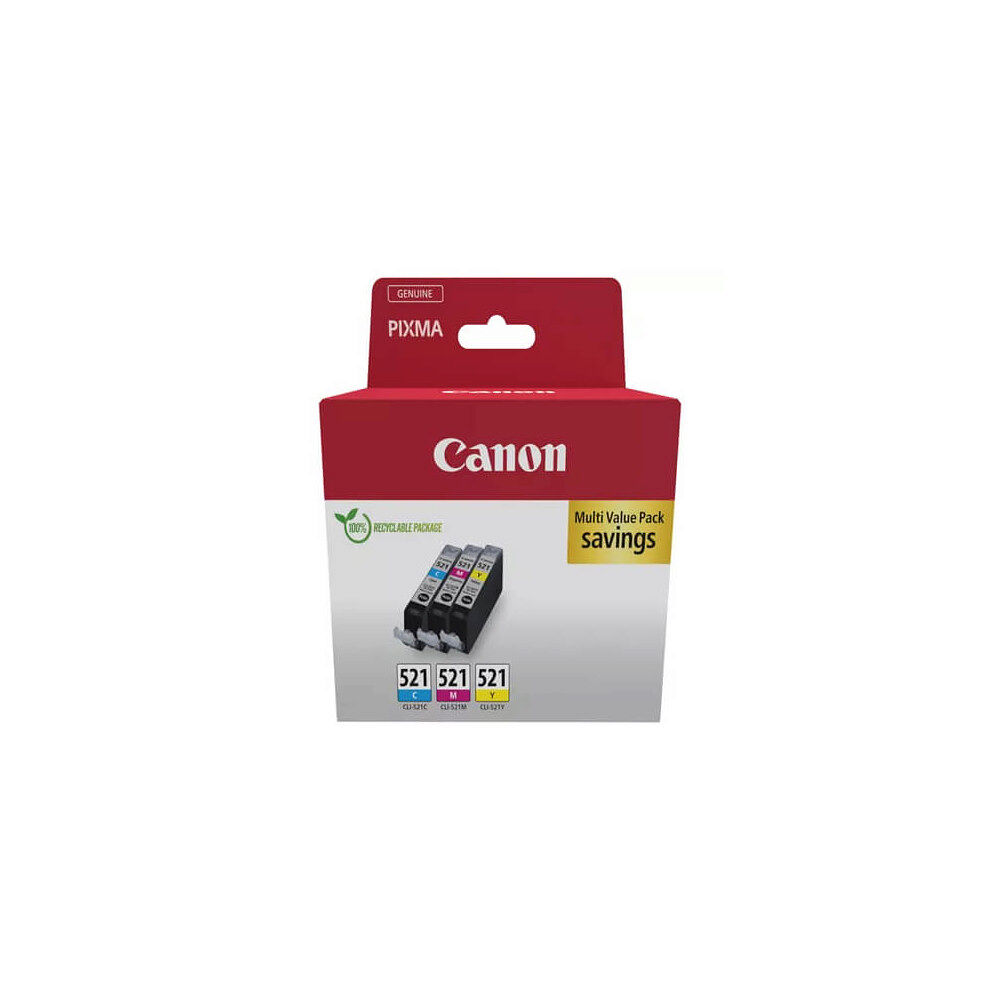 CANON Ink 2934B015 CLI-521 Multipack C/M/Y