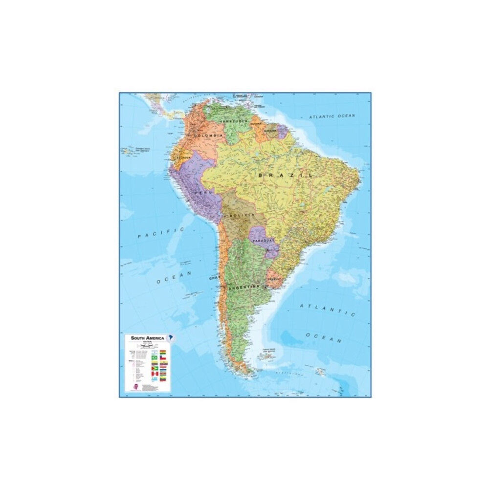Maps International Ltd America south laminated