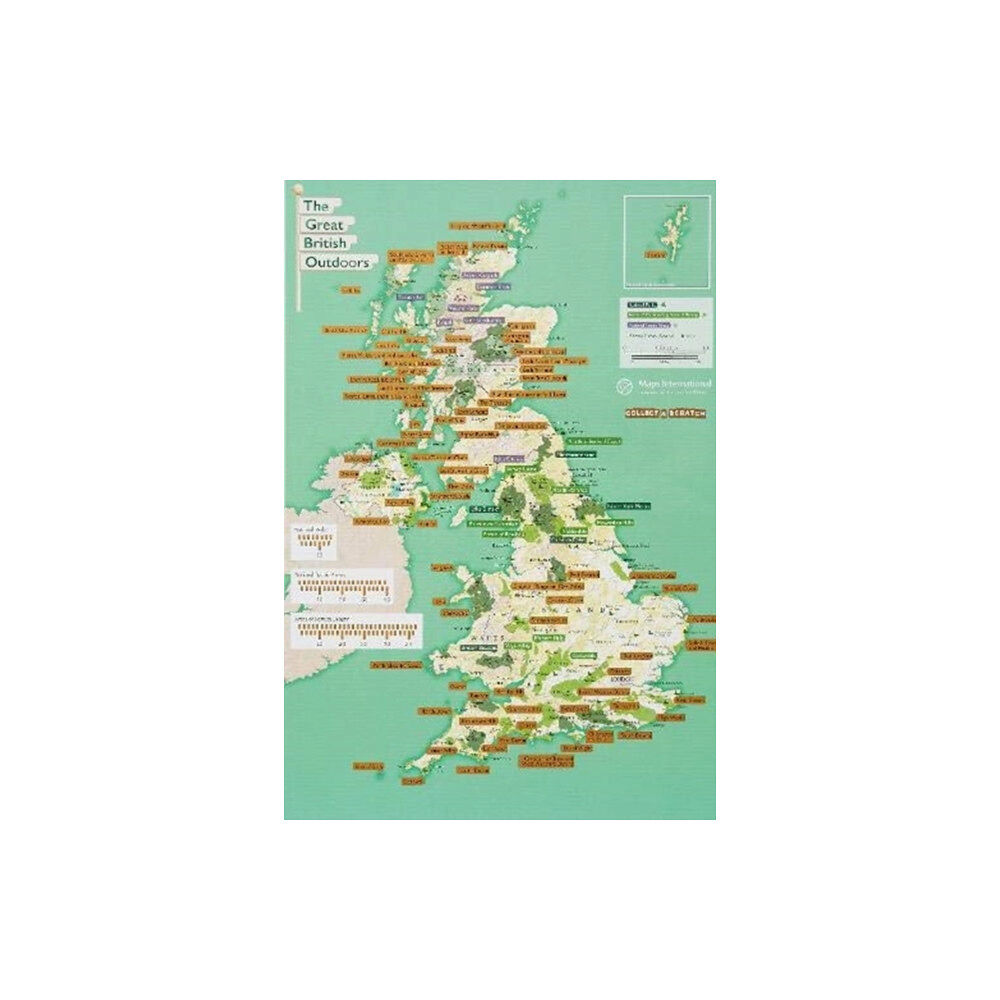 Maps International Ltd The Great British Outdoors - Collect and Scratch Map