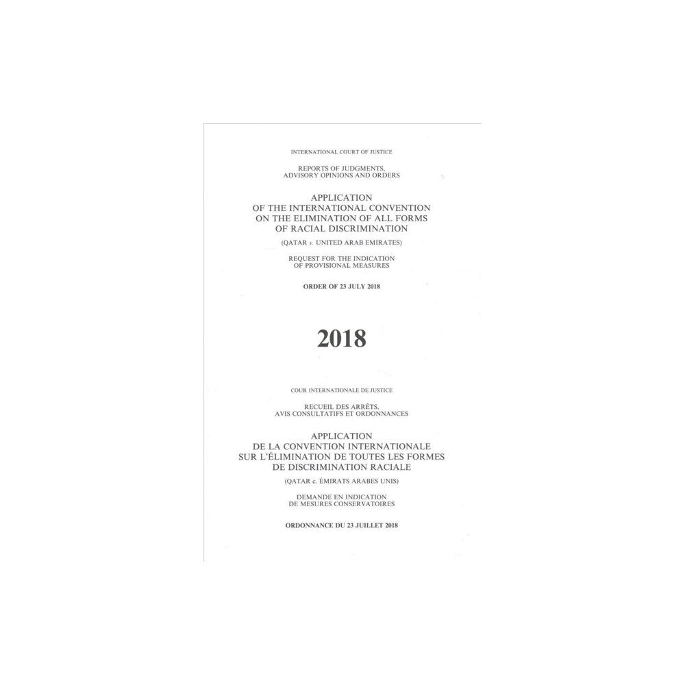 United Nations Reports of Judgments, Advisory Opinions and Orders (häftad, eng)