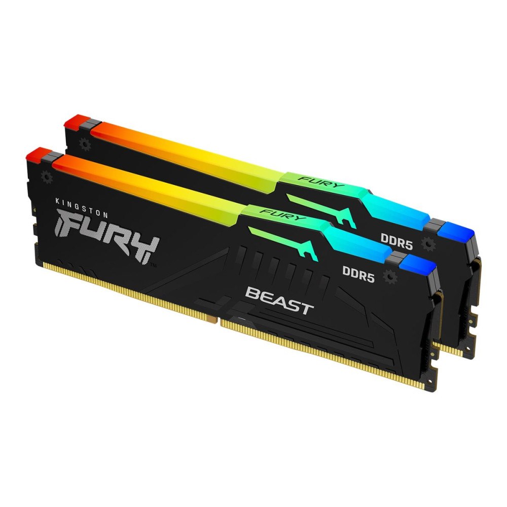 Kingston Technology Kingston FURY Beast RGB - DDR5 - sats - 32 GB: 2 x 16 GB - DIMM 288-pin / PC5-48000 - ej buffrad