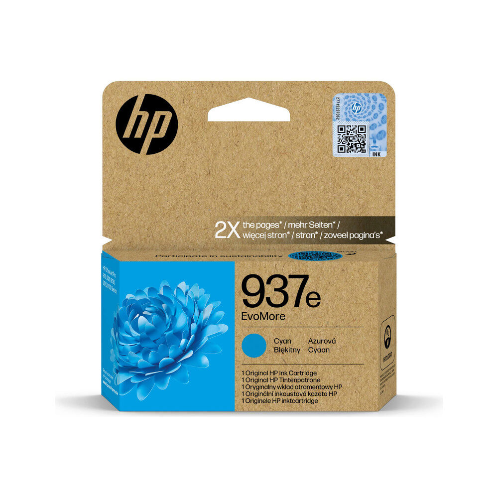 Hewlett-Packard HP 937e EvoMore - cyan - original - bläckpatron