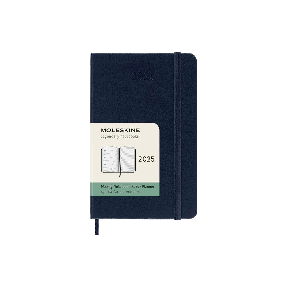 Moleskine Moleskine 2025 12-Month Weekly Pocket Hardcover Notebook: Sapphire Blue