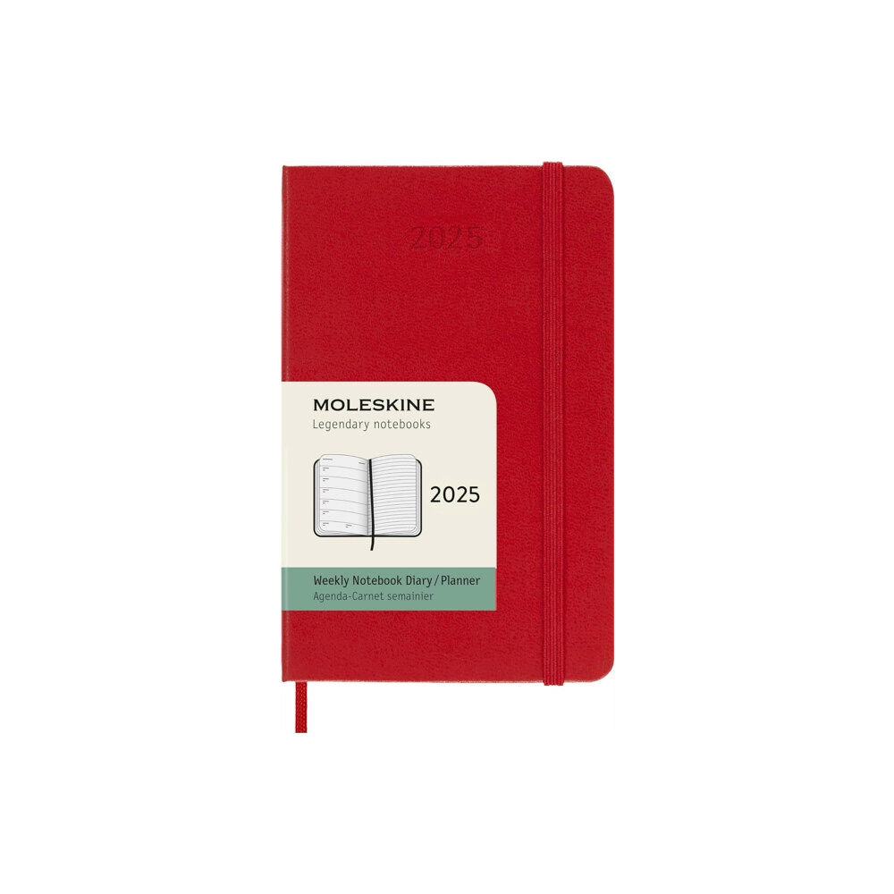Moleskine Moleskine 2025 12-Month Weekly Pocket Hardcover Notebook: Scarlet Red