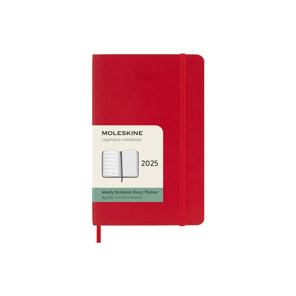 Moleskine Moleskine 2025 12-Month Weekly Pocket Softcover Notebook: Scarlet Red