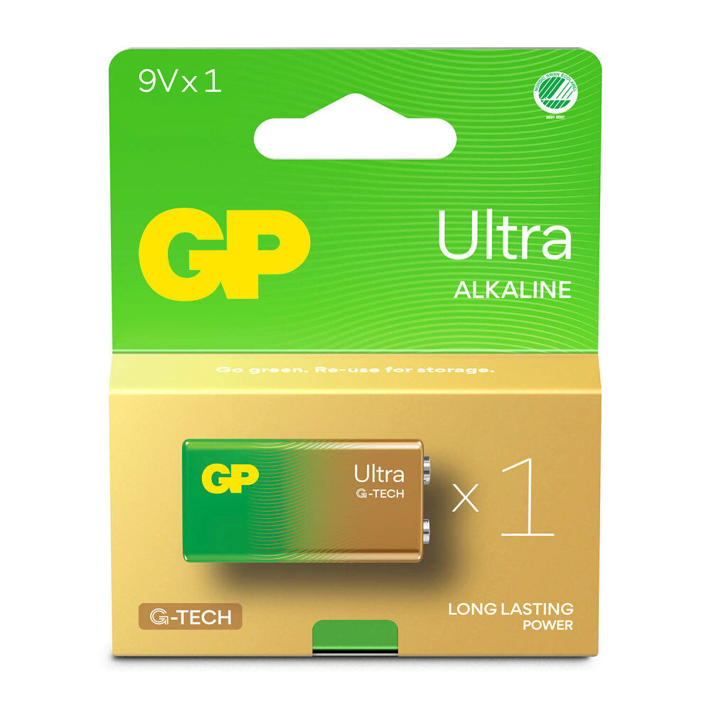 GP Ultra Alkaline Battery 9V 1-pack