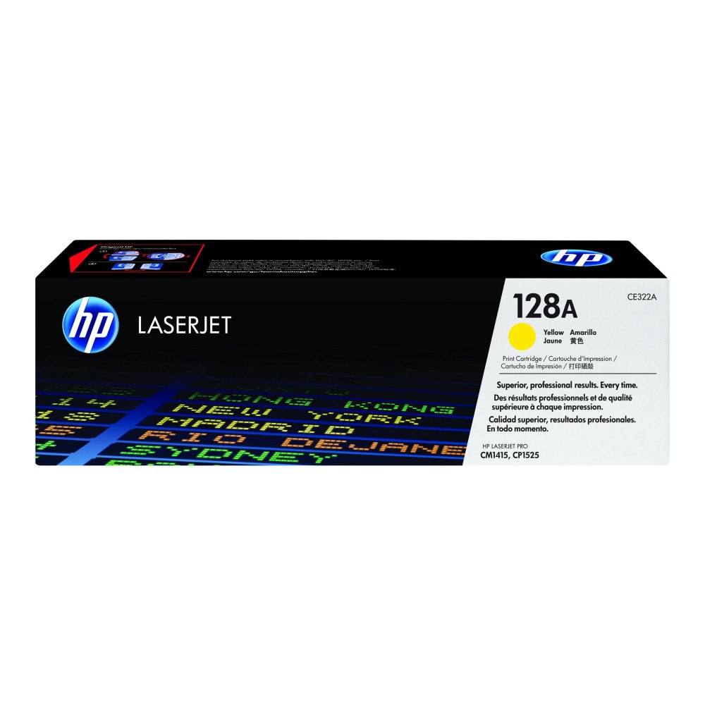 Hewlett-Packard HP 128A - gul - original - LaserJet - tonerkassett (CE322A)
