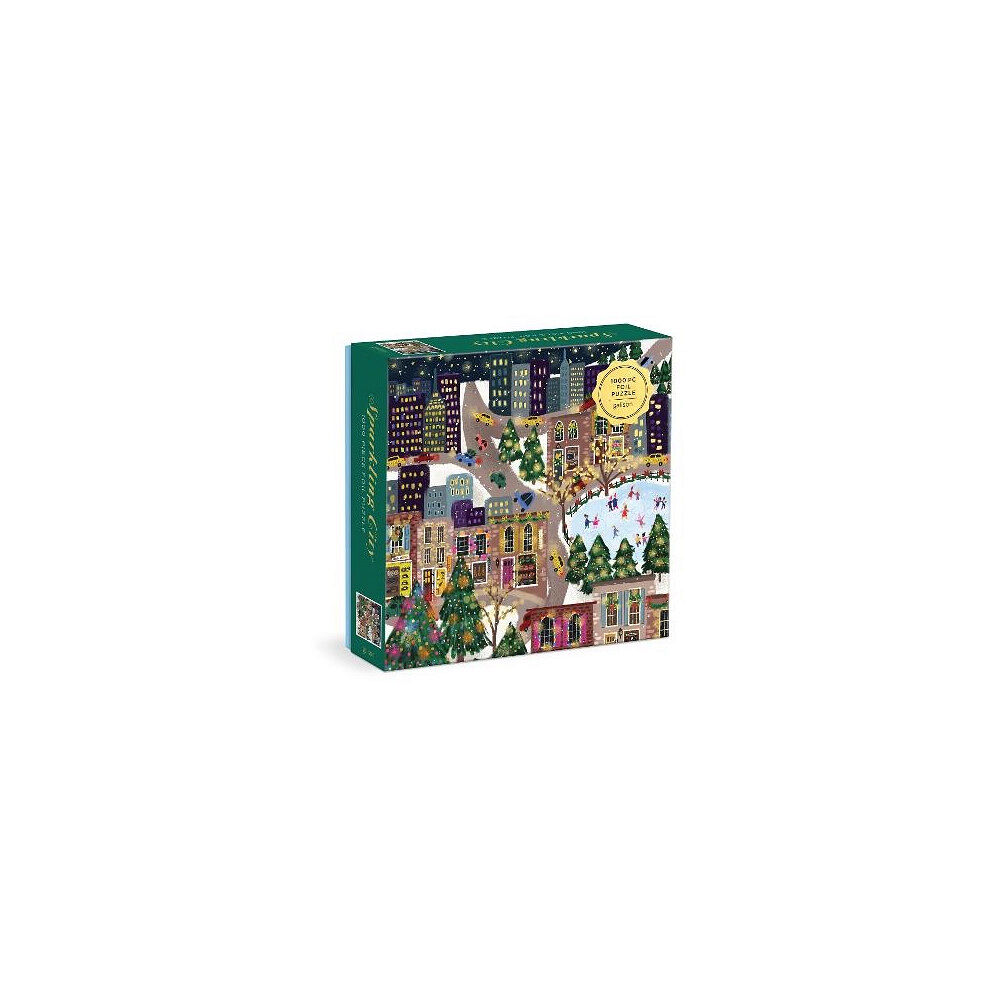 Galison Joy Laforme Sparkling City 1000 Piece Foil Puzzle In a Square Box (bok, eng)