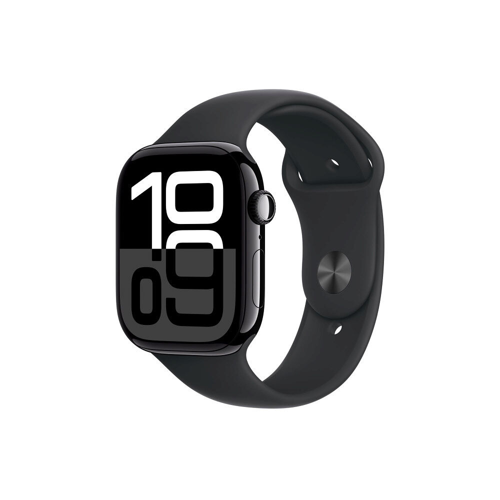 Apple Apple Watch Series 10 (GPS + Cellular) - jet black aluminium - smart klocka med sportband - svart - 64 GB
