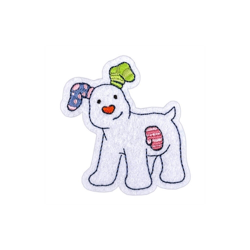 Pawprint Family Snowdog Sew On Patch