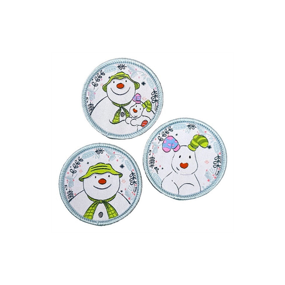 Pawprint Family Snowman and Snowdog Sew On Patch Set