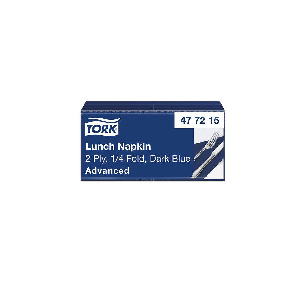 TORK Servett TORK Lunch 2-lags mörkblå 200/fp