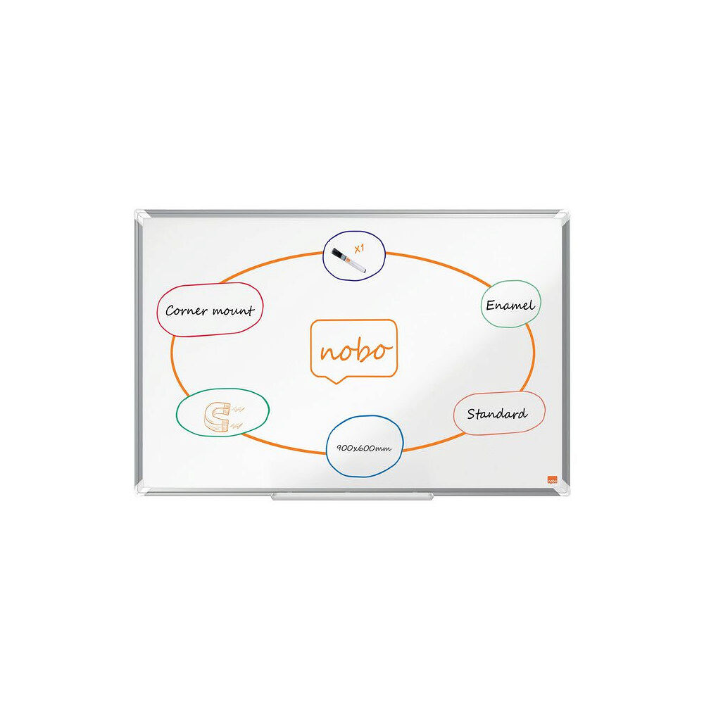 NOBO Whiteboard NOBO premium emalj 90x60cm