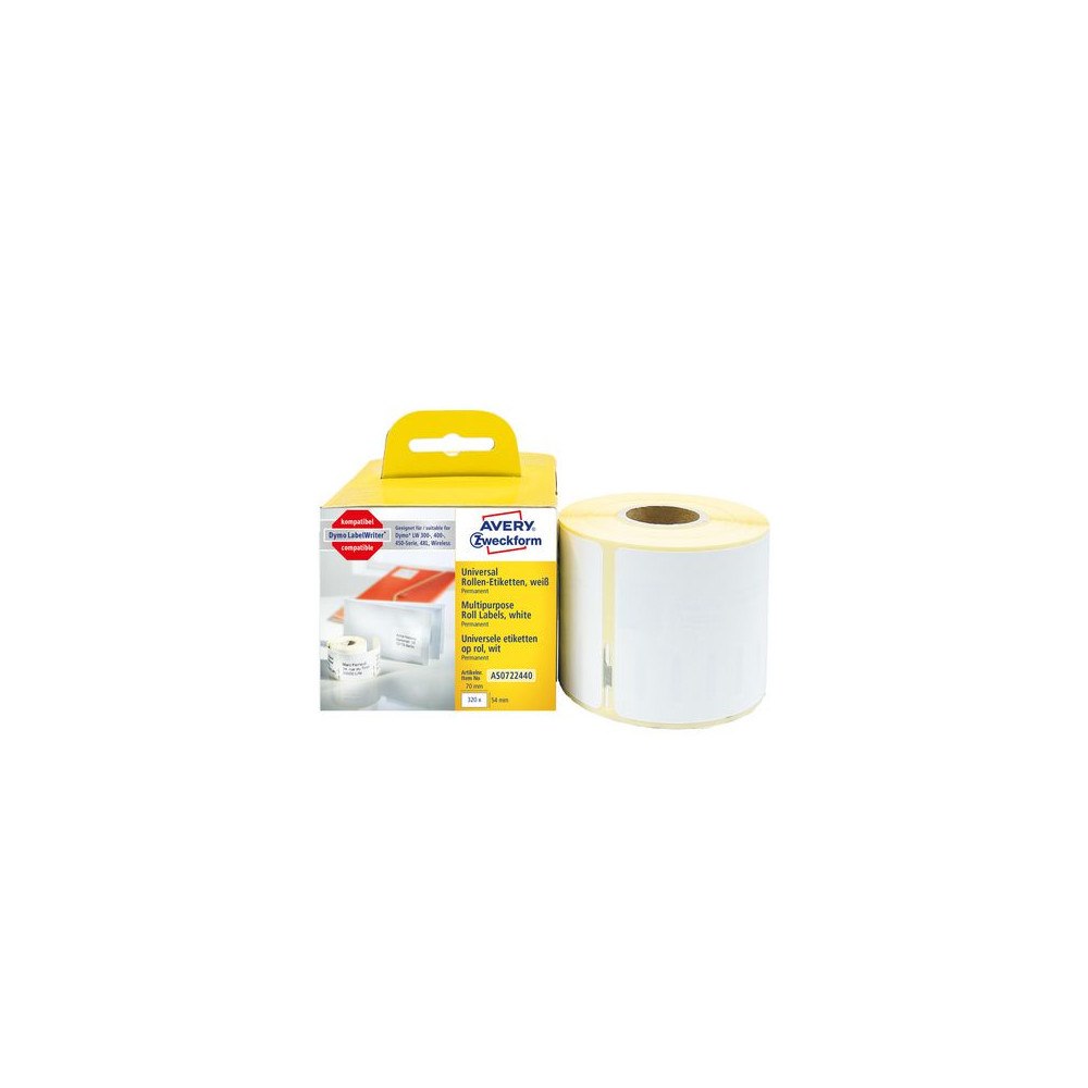 AVERY Etikett AVERY på rulle 70x54mm 320/fp