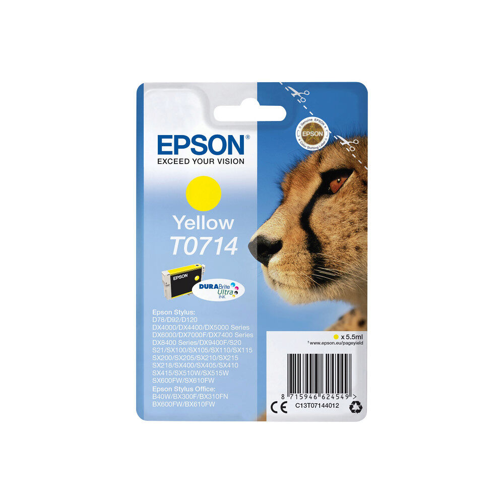 EPSON Epson T0714 - gul - original - bläckpatron