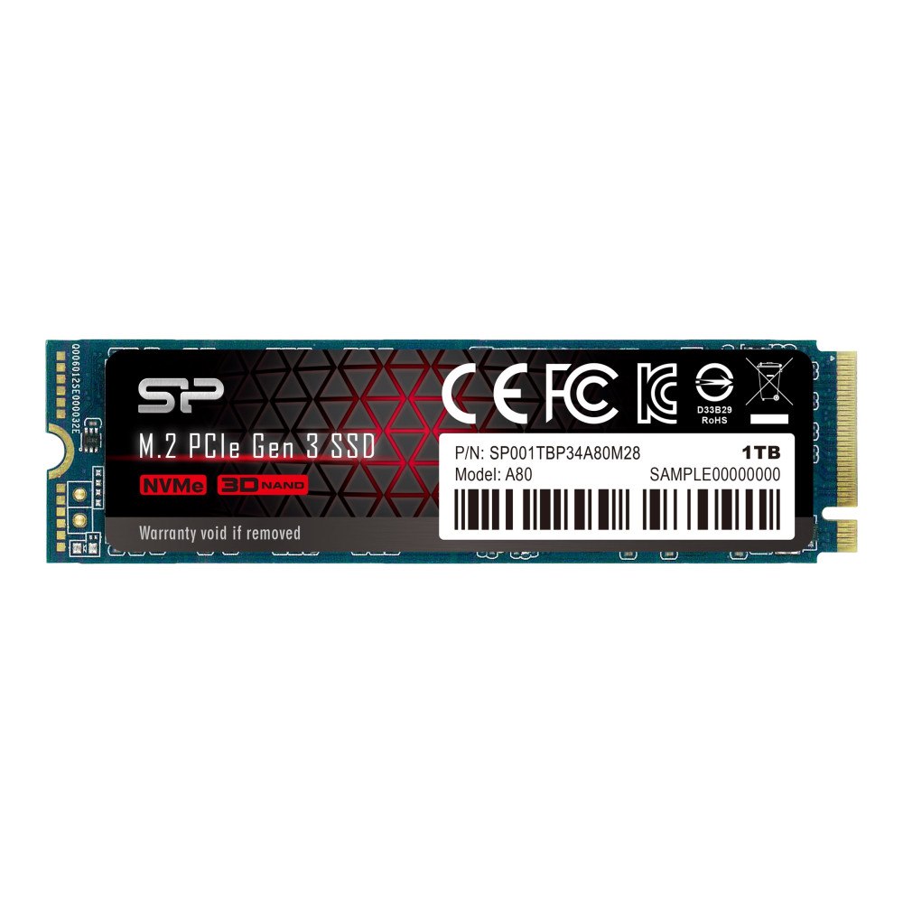 Silicon Power SILICON POWER P34A80 - SSD - 1 TB - PCIe 3.0 x4 (NVMe)