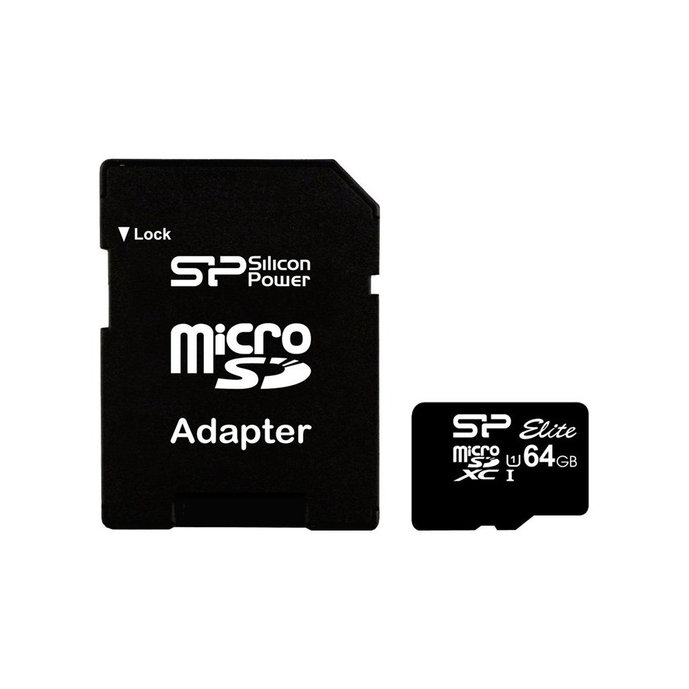 Silicon Power SILICON POWER Elite - flash-minneskort - 64 GB - mikroSDXC UHS-I