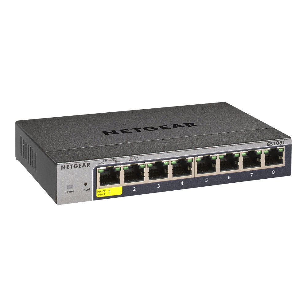 Netgear NETGEAR Smart GS108Tv3 - switch - 8 portar - smart