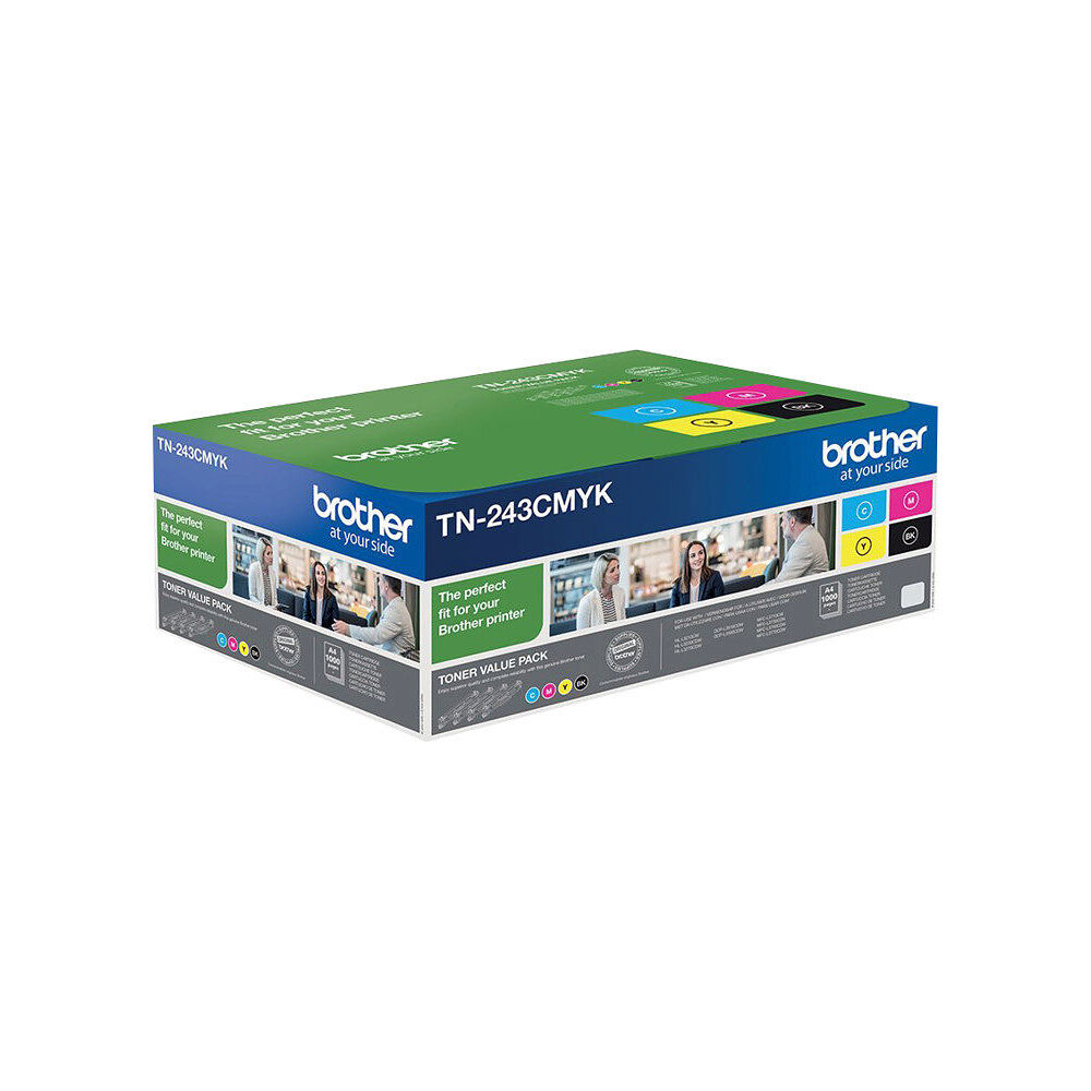 Brother Brother TN243CMYK Value Pack - 4-pack - svart, gul, cyan, magenta - original - tonerkassett
