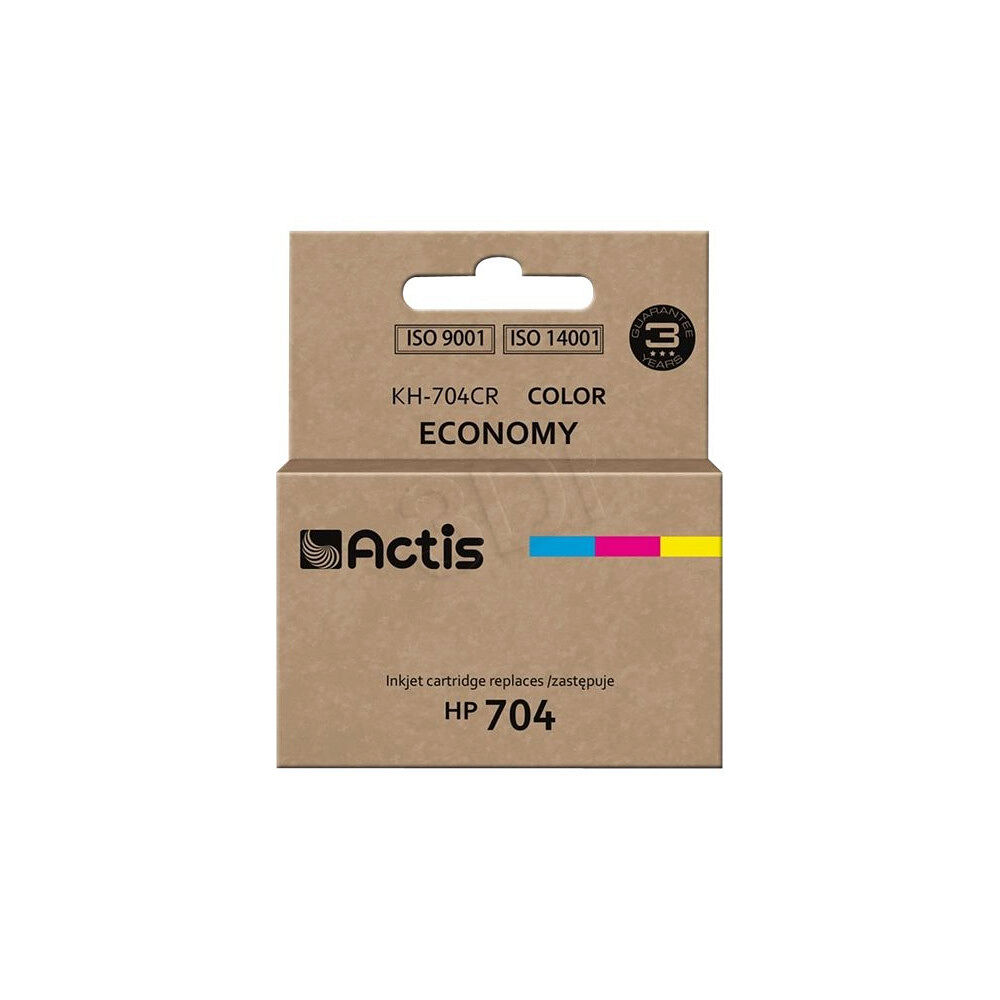 ACTIS Actis KH-704CR - färg (cyan, magenta, gul) - kompatibel - återanvänd - bläckpatron (alternativ för: HP 704, HP CN693AE)