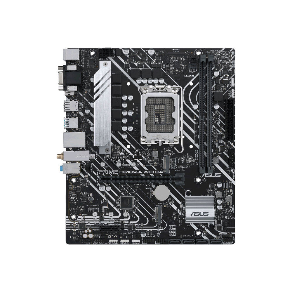 ASUS ASUS PRIME H610M-A WIFI D4 - moderkort - micro ATX - LGA1700-uttag - H610