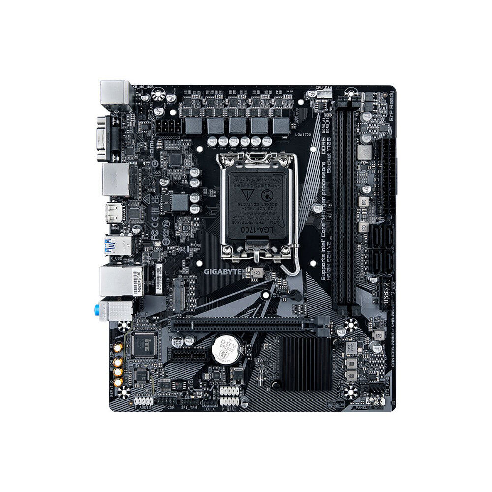Gigabyte Gigabyte H610M S2H V2 - 1.0 - moderkort - micro ATX - LGA1700-uttag - H610