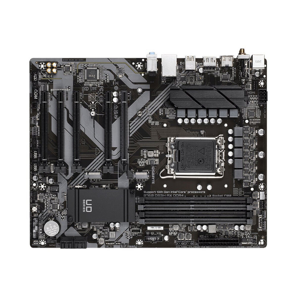 Gigabyte Gigabyte B760 DS3H AX DDR4 - 1.X - moderkort - ATX - LGA1700-uttag - B760