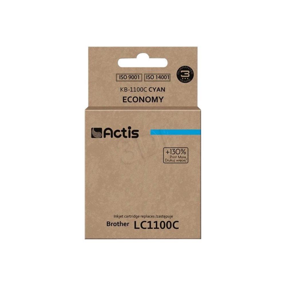 ACTIS Actis standard KB-1100C - Ekonomi - cyan - kompatibel - bläckpatron (alternativ för: Brother LC1100HYC, Brother LC65HYC,...