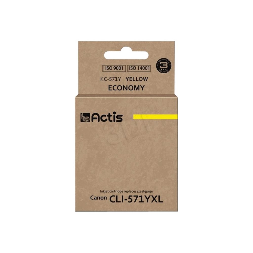 ACTIS Actis KC-571Y - gul - kompatibel - bläckpatron (alternativ för: Canon CLI-571YXL)