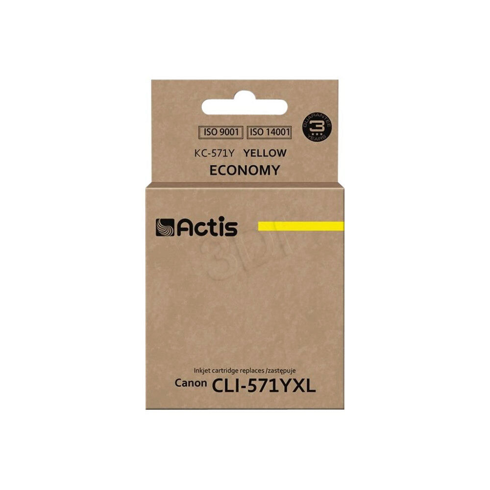 ACTIS Actis KC-571Y - gul - kompatibel - bläckpatron (alternativ för: Canon CLI-571YXL)