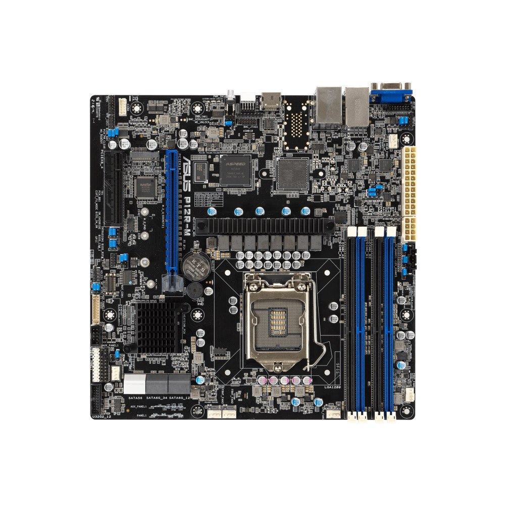 ASUS ASUS P12R-M - moderkort - micro ATX - LGA1200-uttag - C252